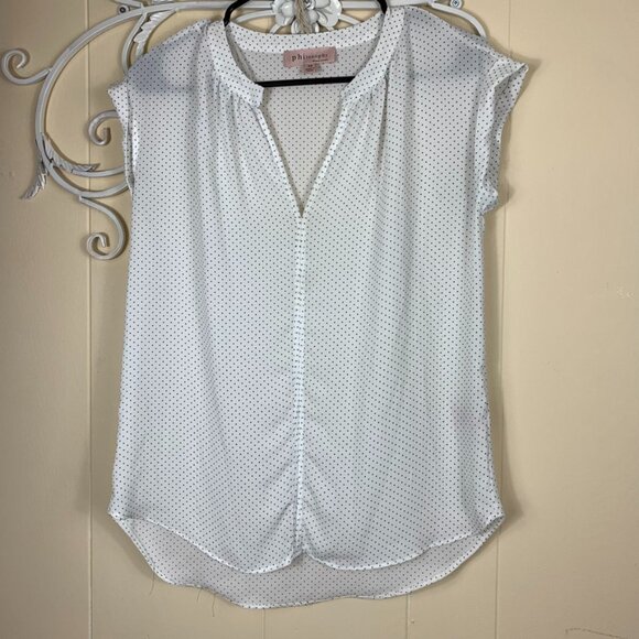 Philosophy Tops - Philosophy White Short Sleeves Blouse Size X-Small